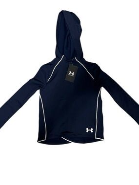 Under Armour Girls Hoodie Youth Small Dark Blue NEW